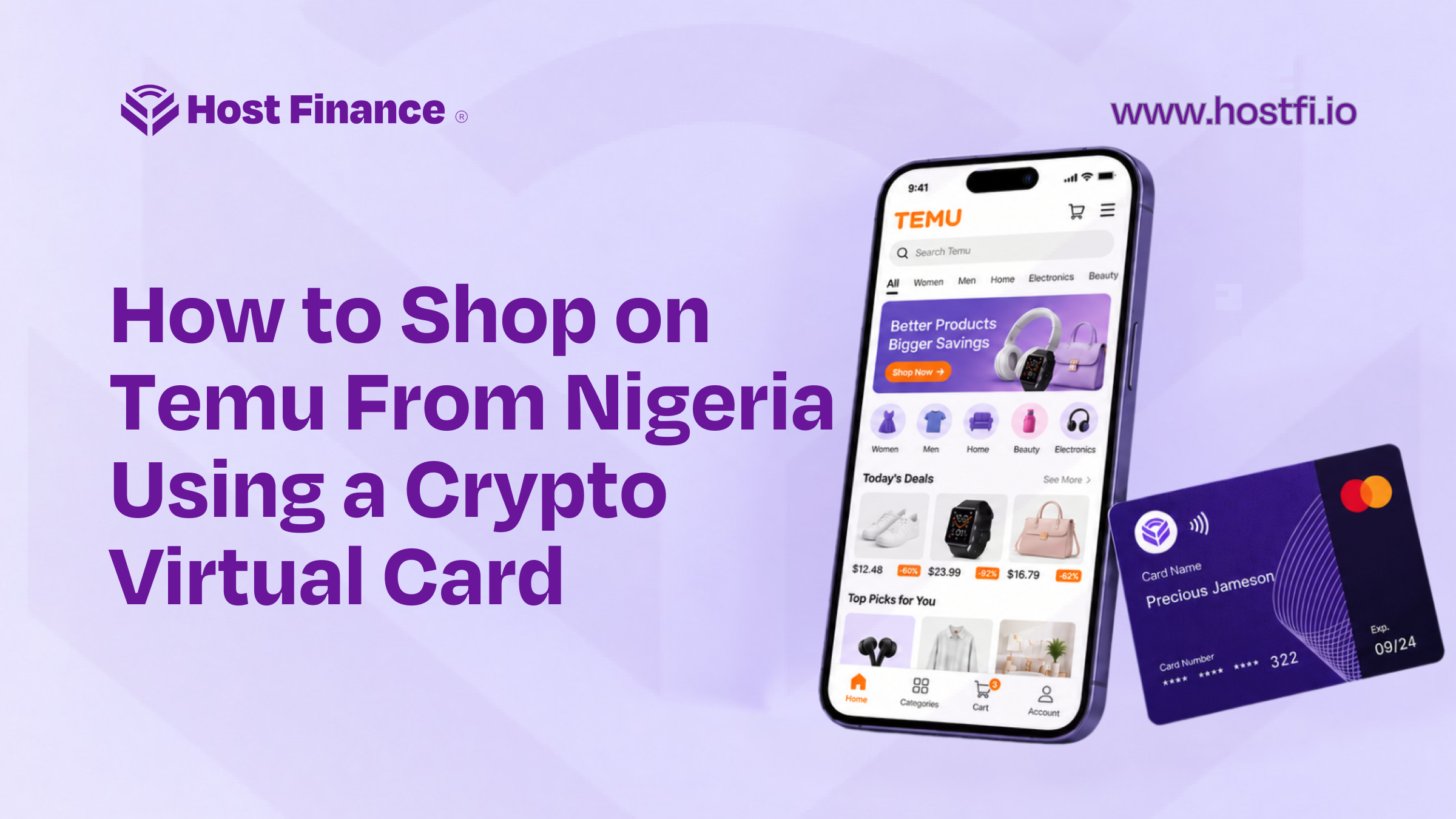 How to Shop on Temu From Nigeria Using a Crypto Virtual Card