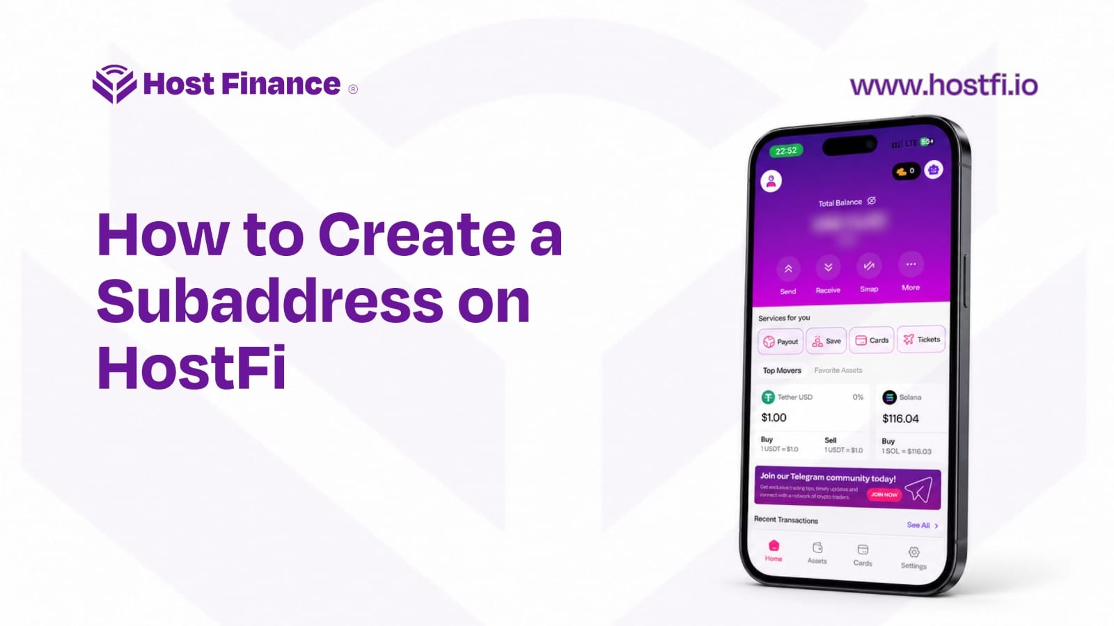 How to Create a Subaddress on HostFi
